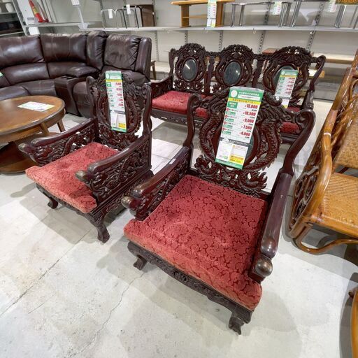 【中国家具】1Pﾁｪｱ(No:1273380-2/在庫2台)