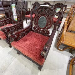 【中国家具】1Pﾁｪｱ(No:1273380-2/在庫2台)の画像