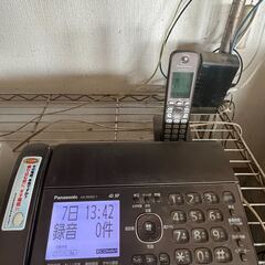 【美品】Panasonic電話機 子機付き グレーの画像