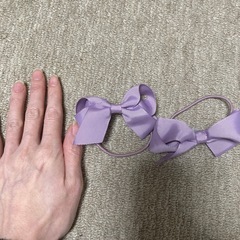 薄紫色のヘアゴムの画像