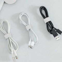 ケーブルベルト　コード　ホワイト　白　大量　束　配線　整理　クリップ　最安値の画像