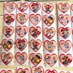 レトロ　ハート　ステッカー　シール　デコレーション　ギフト　可愛い　最安値　大量の画像