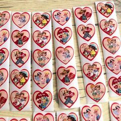 レトロ　ハート　ステッカー　シール　デコレーション　ギフト　可愛い　最安値　大量の画像