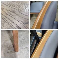 【愛品倶楽部柏店】一枚板風 ダイニング5点セットの画像