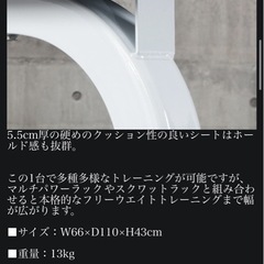 フラットベンチ アイロテック　ウエイトトレーニングの画像