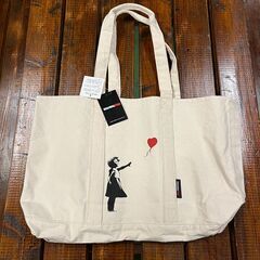 【10%OFF】【Banksy】ベーシックトートバッグ M　bnk-001 バルーン COTTON CANVAS ユニセックス 送料無料の画像