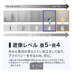 ニトリ カーテン Nナチュレシャインの画像