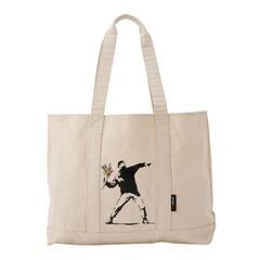 【10%OFF】【Banksy】ベーシックトートバッグ M　bnk-001 フラワーB COTTON CANVAS ユニセックス 送料無料の画像