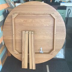 店頭引き渡し 中古 ダイニングテーブル 丸テーブル 木製 幅120cm 無印の画像