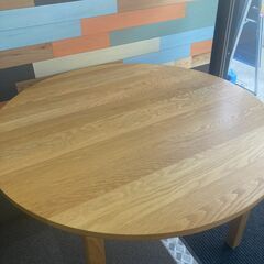 店頭引き渡し 中古 ダイニングテーブル 丸テーブル 木製 幅120cm 無印の画像
