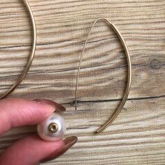 パール　ピアス　ゴールド　可愛い　シンプル　着回し　お洒落　大人気　最安値　個性の画像