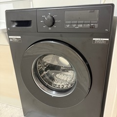 【ほぼ新品】 ニトリ新製品　ドラム式洗濯機　ブラック　乾燥なし　の画像