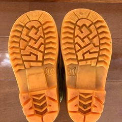 montbell モンベル　キッズ長靴 クマ・ドングリ迷彩柄　グリーン14cmの画像