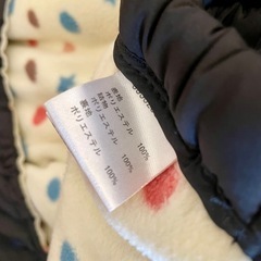 【耳付きフード付き】抱っこ紐ケープ／ベビーカー兼用・フリース裏地　あったか素材の画像