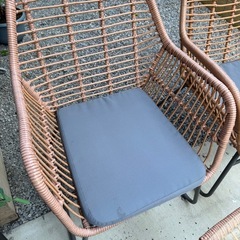 ガーデンセット Depos ラタン調 ナチュラルラタン4点セット 屋外家具の画像