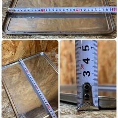 C(7669) 浅型 角バット 2個セット ステンレス 290×335×12㎜ 業務用 厨房用品 飲食店 店舗用の画像