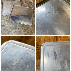 C(7669) 浅型 角バット 2個セット ステンレス 290×335×12㎜ 業務用 厨房用品 飲食店 店舗用の画像