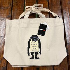 【10%OFF】【Banksy】2WAY TOTE BAG COTTON CANVAS bnk-003 モンキー COTTON CANVAS ユニセックス 送料無料の画像