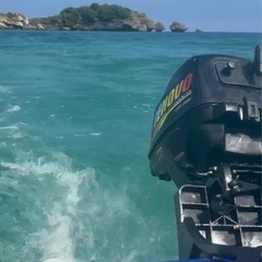 二馬力船外機ボートの画像