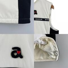 極美品 ARCHIVIO アルチビオ ブランドロゴ 秋冬 AW ダウンベスト ポリエステル ホワイト レディース 1(M) ゴルフウェア【古着】【中古】の画像