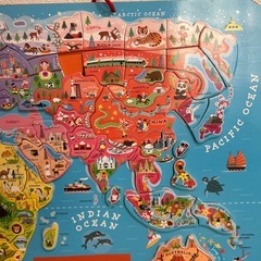 木製の世界地図パズル【購入時8,000円→500円】の画像