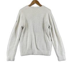 極美品 Ampasy アンパスィ ブランドロゴ 秋冬 AW 長袖ニット ポリエステル ホワイト レディース 0(S) ゴルフウェア【古着】【中古】の画像