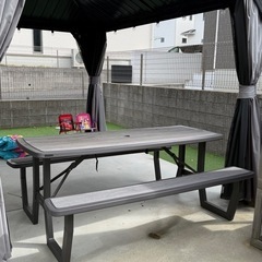 ベンチ　テーブル　折りたたみ 屋外用の画像