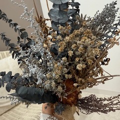 くすみグリーン ドライフラワーブーケ 4点セット 韓国インテリアにも◎の画像