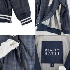 美品 PEARLY GATES パーリーゲイツ ブランドロゴ 秋冬 AW 長袖シャツ ポリエステル ネイビー レディース 40(L) ゴルフウェア【古着】【中古】の画像