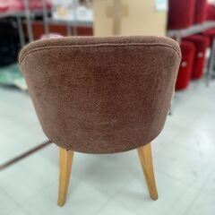 1人掛けチェア 幅63cm×奥52cm×高76cm ブラウン系  ファブリック 椅子 ソファタイプ 家具 一人掛け  イス いす ラウンジチェア 苫小牧西店の画像