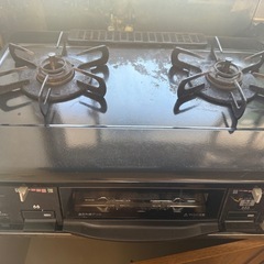 ガスコンロ　二口ガスコンロ　魚焼きグリルの画像