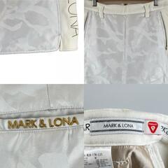 美品 MARK&LONA マークアンドロナ ブランドロゴ オールシーズン スカート ポリエステル ホワイト レディース 00(SS)【古着】【中古】の画像