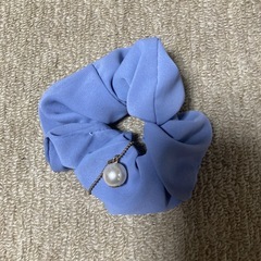 水色かわいいシュシュの画像