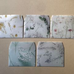 ミニ封筒　花柄　可愛い　お洒落　最安値　小物入れ　プレゼント　シンプル　大人の画像