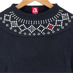 美品 ARCHIVIO アルチビオ その他 秋冬 AW 長袖ニット アクリル/ウール ブラック レディース 40(L) フェアアイル柄【古着】【中古】の画像