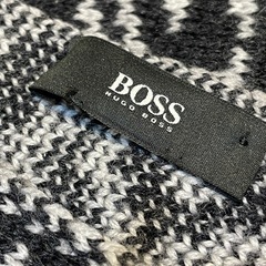 D7044【ヒューゴ ボス】ボス 幾何学模様 フェアアイル柄 マフラーの画像