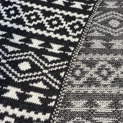 D7044【ヒューゴ ボス】ボス 幾何学模様 フェアアイル柄 マフラーの画像