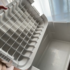 頑丈収納ボックス　大　ホワイトグレー の画像