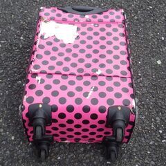 ピンク水玉　ソフトキャリーケース　スーツケース　キャリーバッグ　キャスター付きの画像