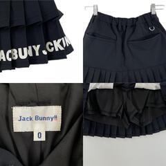 極美品 Jack Bunny!! ジャックバニー スカパン ブランドロゴ オールシーズン スカート ポリエステル/ポリウレタン ブラック レディース 0(S) ゴルフウェア【古着】【中古】の画像
