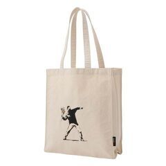 【10%OFF】【Banksy】BOX TOTE BAG COTTON CANVAS bnk-004 フラワーB ユニセックス 送料無料の画像