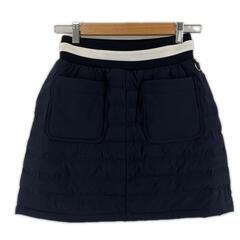 美品 Ampasy アンパスィ ブランドロゴ 秋冬 AW スカート ポリエステル/ポリウレタン ネイビー レディース S【古着】【中古】の画像