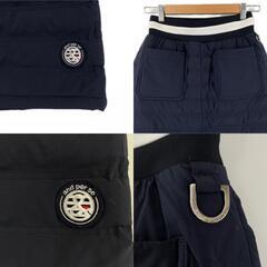 美品 Ampasy アンパスィ ブランドロゴ 秋冬 AW スカート ポリエステル/ポリウレタン ネイビー レディース S【古着】【中古】の画像