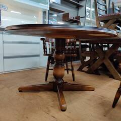 【愛品倶楽部柏店】飛騨産業 キツツキ 円卓ダイニング4点セット 穂高の画像