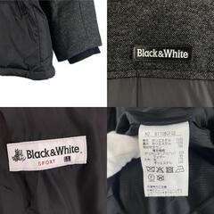 極美品 Black&White ブラックアンドホワイト ブランドロゴ 秋冬 AW ダウンジャケット ポリエステル ブラック メンズ LL【古着】【中古】の画像