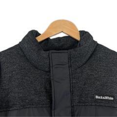 極美品 Black&White ブラックアンドホワイト ブランドロゴ 秋冬 AW ダウンジャケット ポリエステル ブラック メンズ LL【古着】【中古】の画像