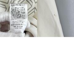 Ampasy アンパスィ ボンディングジャケット ブランドロゴ 秋冬 AW ジャケット ポリエステル アイボリー メンズ L ゴルフウェア　フルジップアウター【古着】【中古】の画像