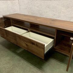 TVボード テレビボード テレビ台 引き出し収納付き 木目 家具 インテリア ローボード リビング収納 収納家具 A0809YGの画像
