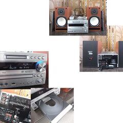 ONKYO CD/MDチューナーアンプ FR-N7SX スピーカー D-N7SX ペア リモコン付き MDジャンク オーディオ コンポ 札幌市 屯田店の画像