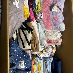 女の子洋服、小物ダンボール一箱（プティマイン、Leeその他ブランド有かっこ）の画像
